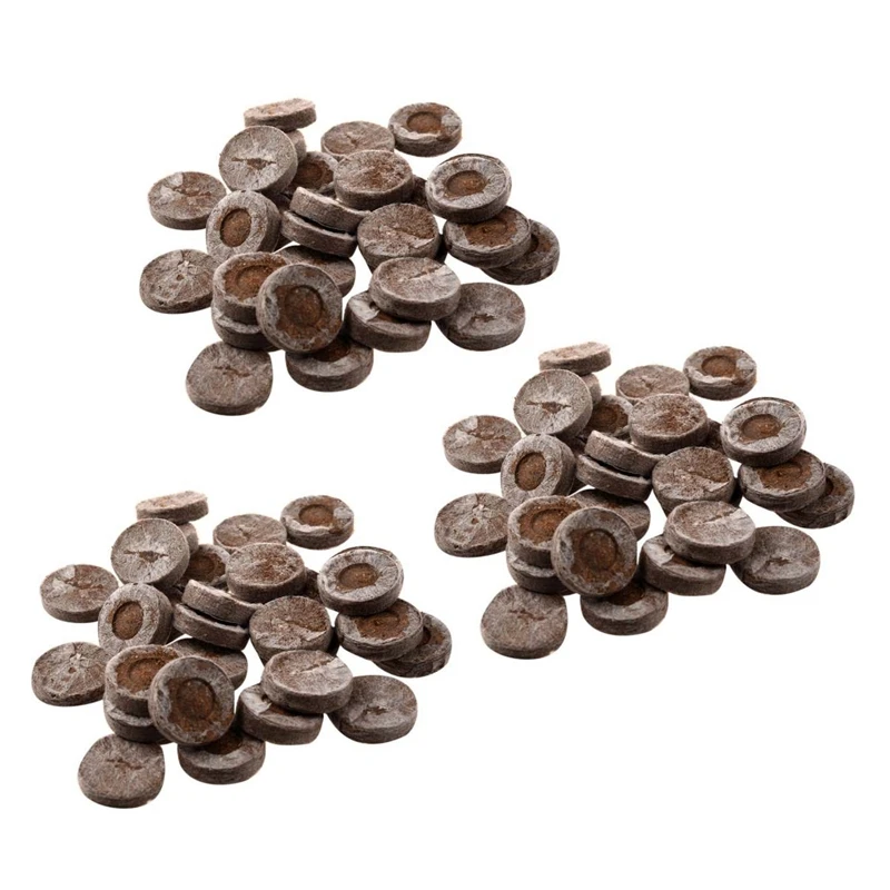 

300Pcs Professional Peat Pellets Plant Starting Soil Block Jiffy Seedling Plugs Environmental Garden Nursery