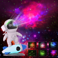 Kids Rocket Astronaut Star Projector Night Light with Remote Control 360 Adjustable Design Nebula Galaxy Lighting for Children