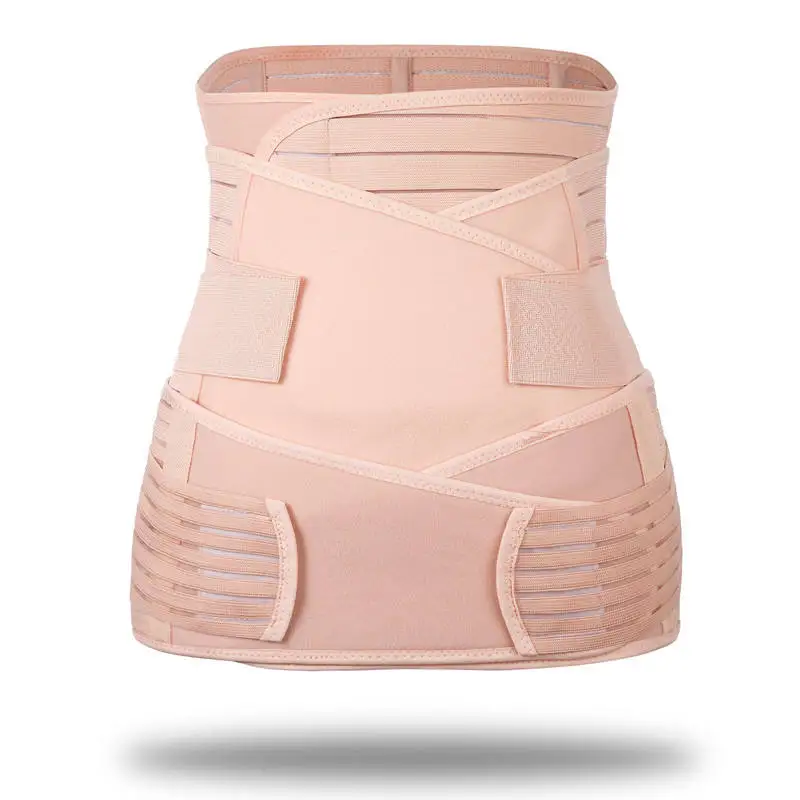 Corset 3 en 1 post-partum pour femmes enceintes, ceinture de ventre, bassin, entraîneur de taille, sangle de récupération, modelant le corps