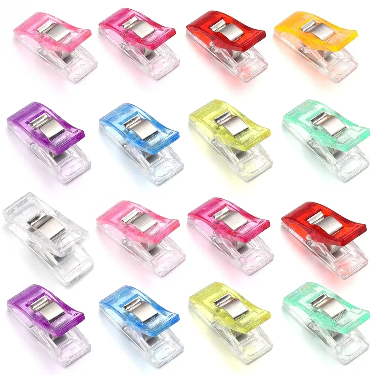 10-100PCS Colorful Sewing Clips Multipurpose Plastic Craft Crocheting Knitting Safety Securing Clothing Clips for DIY Fabric