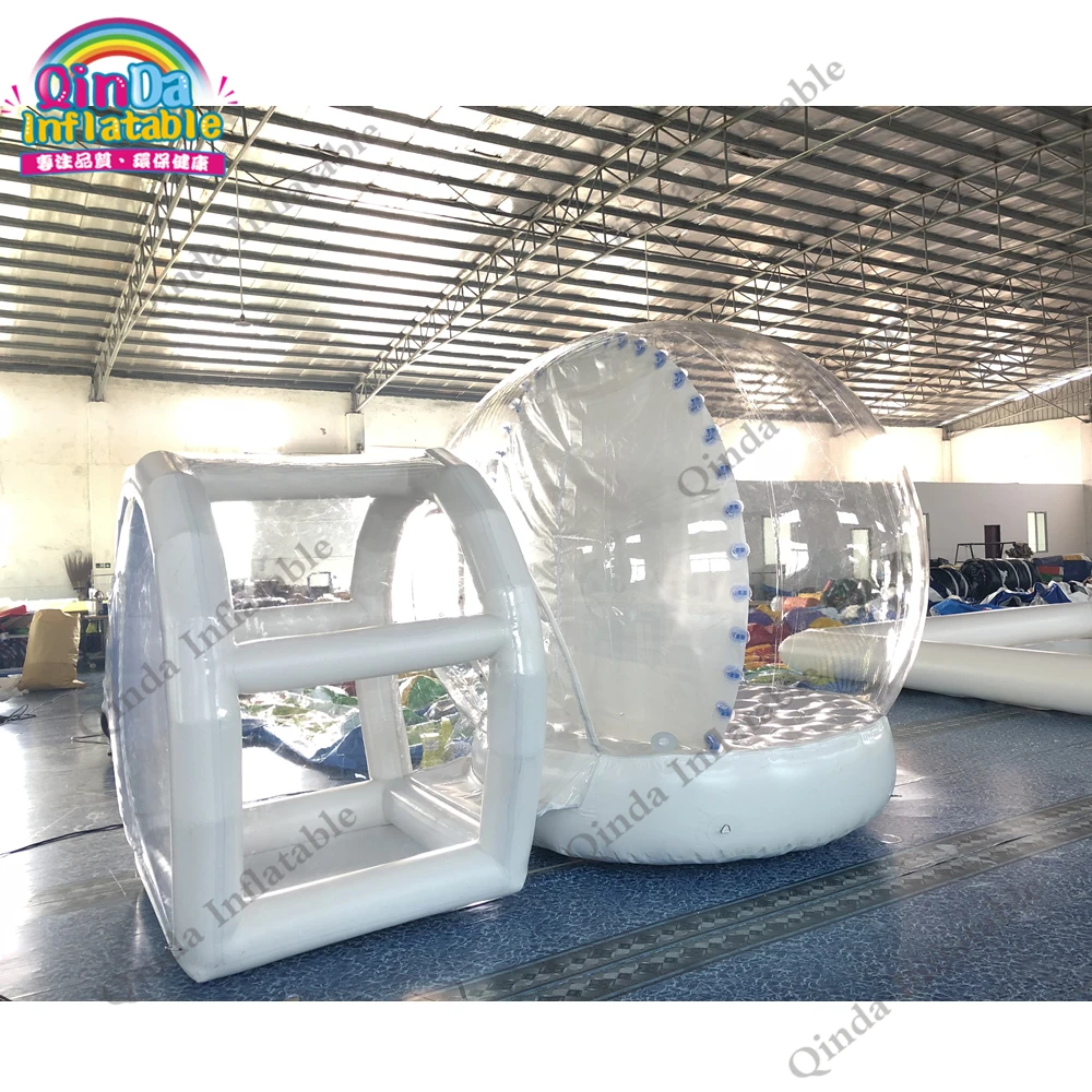 Party Event Inflatable Human Size Bubble Snow Ball Tent,Christmas Inflatable Snow Globe Bouncy Castle For Advertising