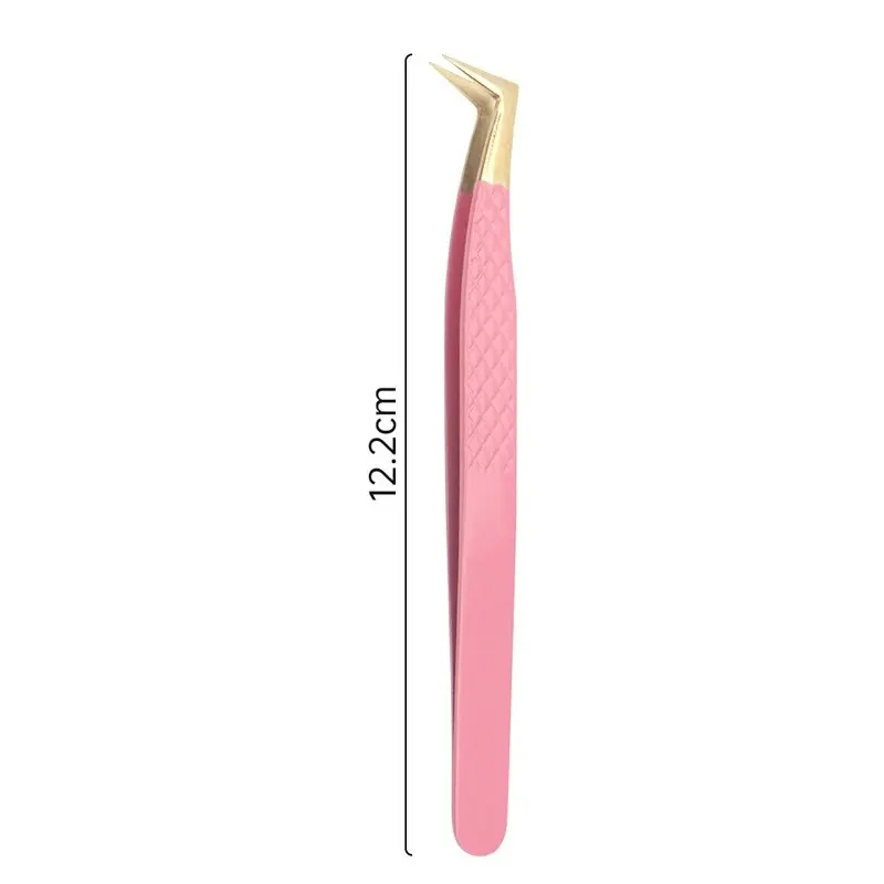 1 Pcs Eyelashes Tweezers For Lash Extension Stainless Steel High Precision Anti-static Tweezers Makeup Tools Eyelash Extensions