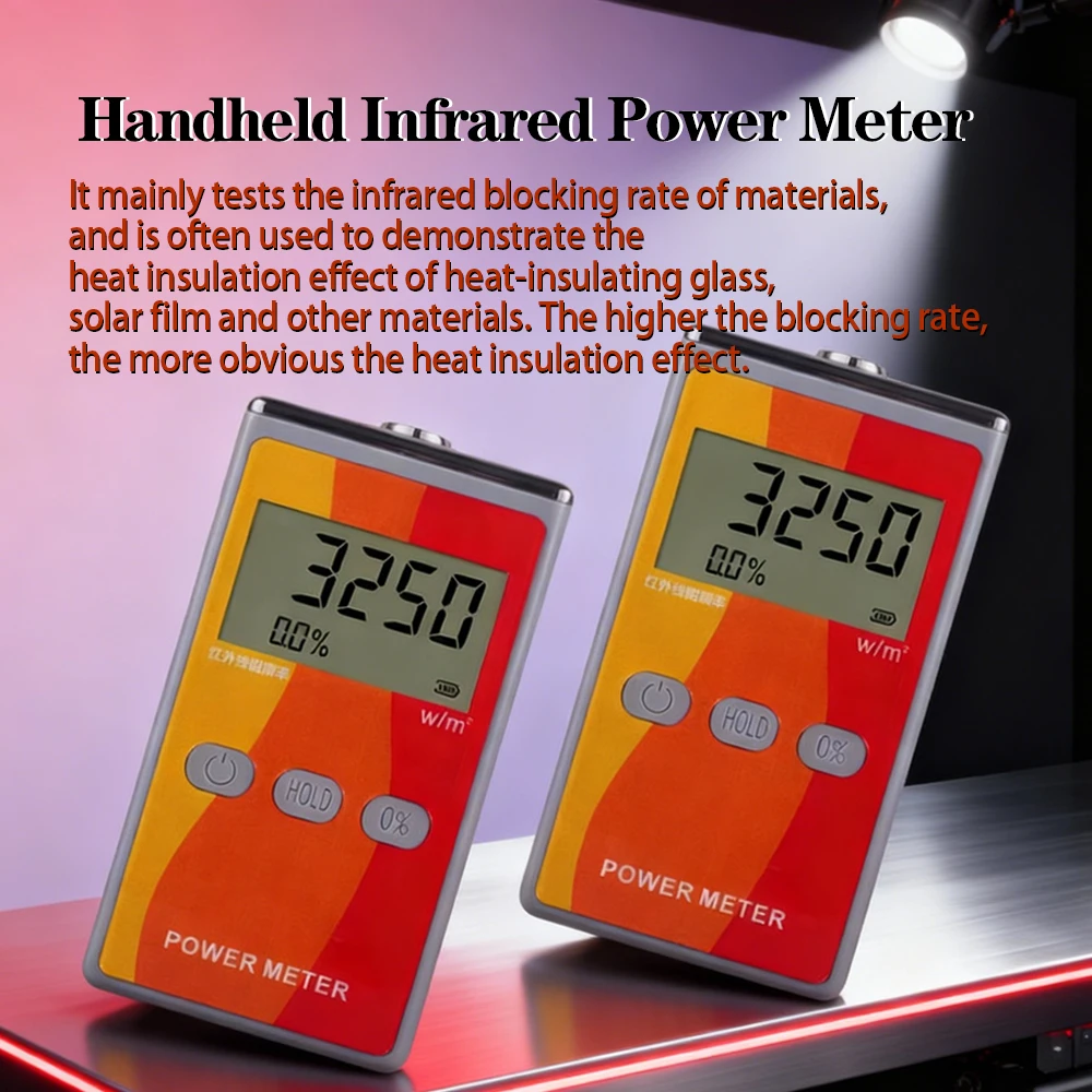 Solar film tester, infrared power meter, portable automotive solar film window glass tester, vinyl film accessories
