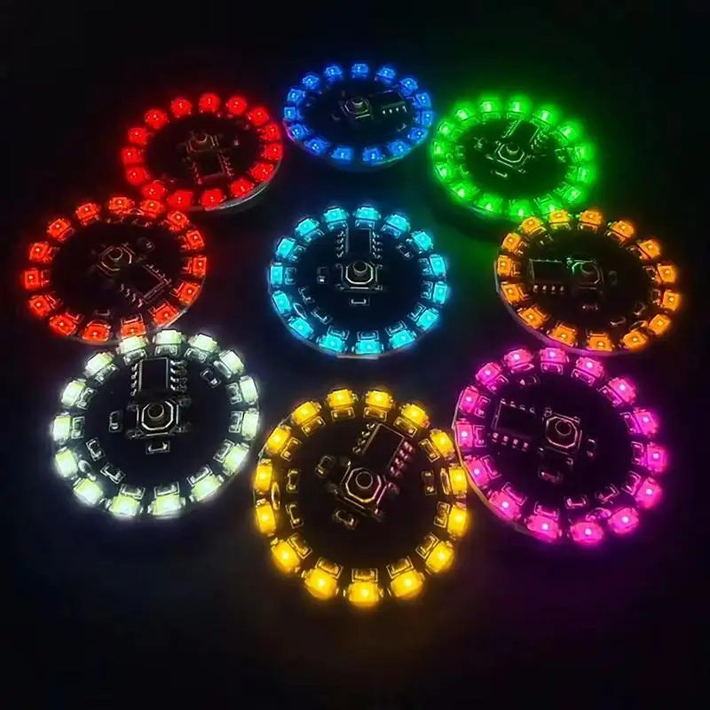 16Modes Button Flow Light Battery Control Wireless LED Lamp Flashing/Rotating/Gradient Light DIY Toy Model Decorative Backlight