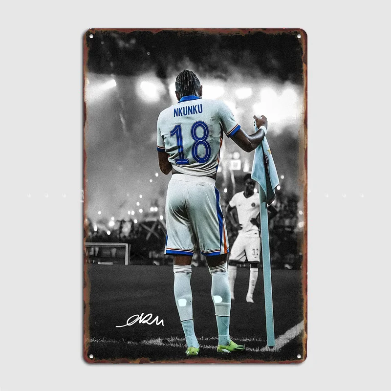 Christopher Nkunku Football Player Poster Metal Sign Room Decor Custom Bedroom Indoor Home Wall Decor Posters Room Decoration