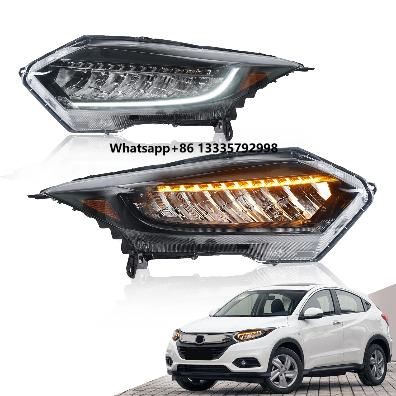 

Archaic New Design Led Modified Car Headlights With Sequential Turning Signal H/L Beam for Honda Vezel HRV Car Lamp 2015-2020