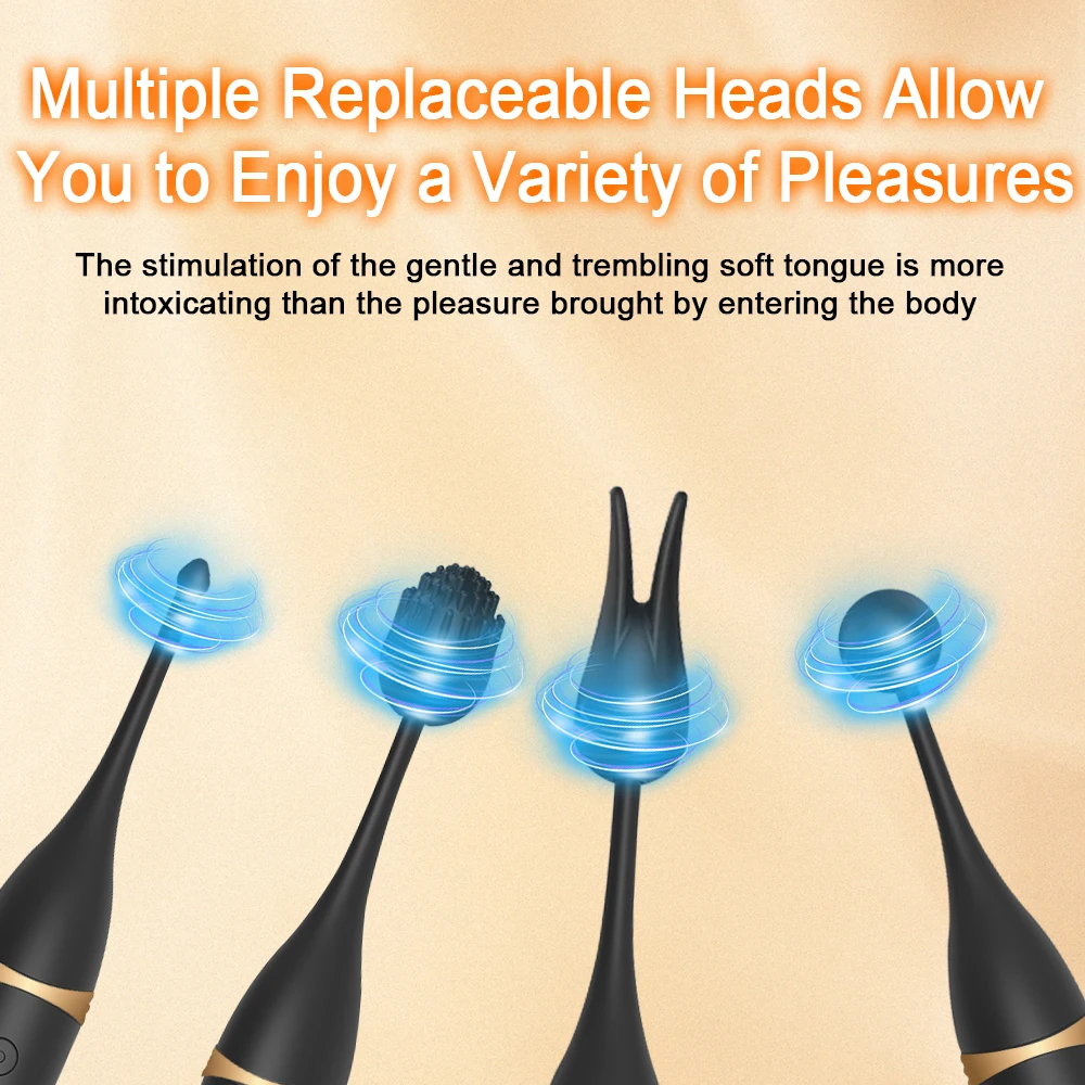 Powerful 10 Frequency Clitoral Stimulation G-spot Vibrator 3 Replacement Head Masturbation Massager Female Adult Sex Toys view 4