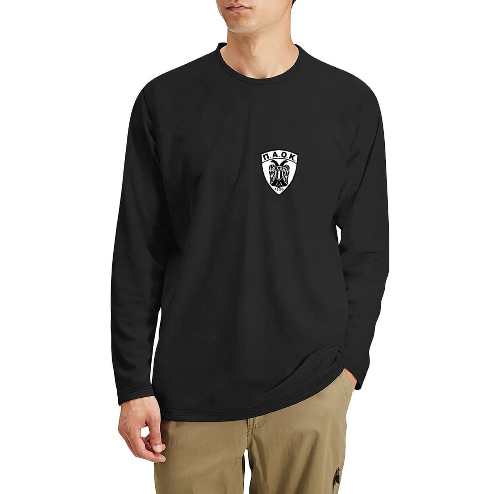 

PAOK basket Long T-Shirt animal print shirt for boys cute tops oversized t shirts sports fan t-shirts sweat shirts, men