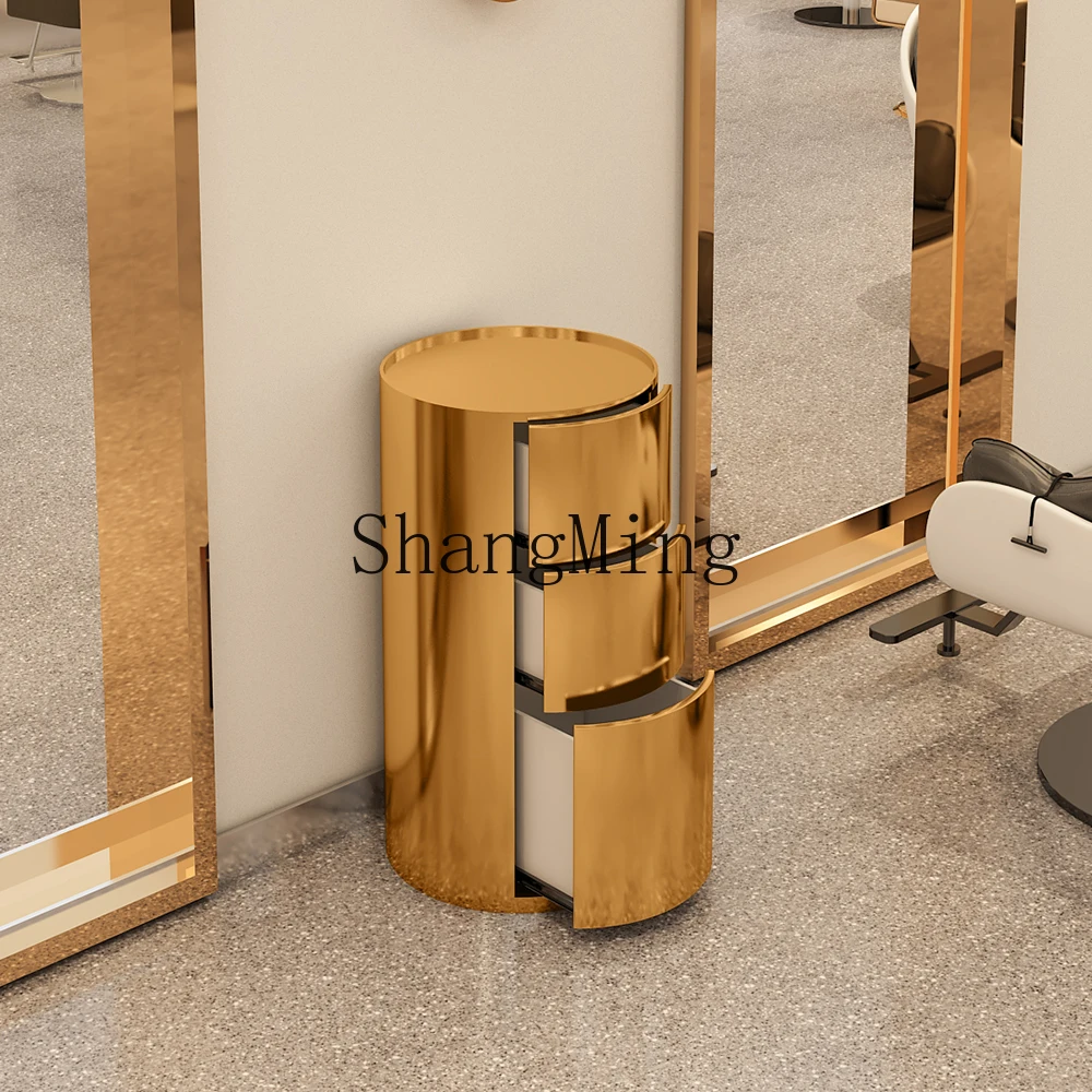 

CL Internet celebrity stainless steel barber shop tool cabinet hair salon special hair salon hair storage cut mirror cabinet