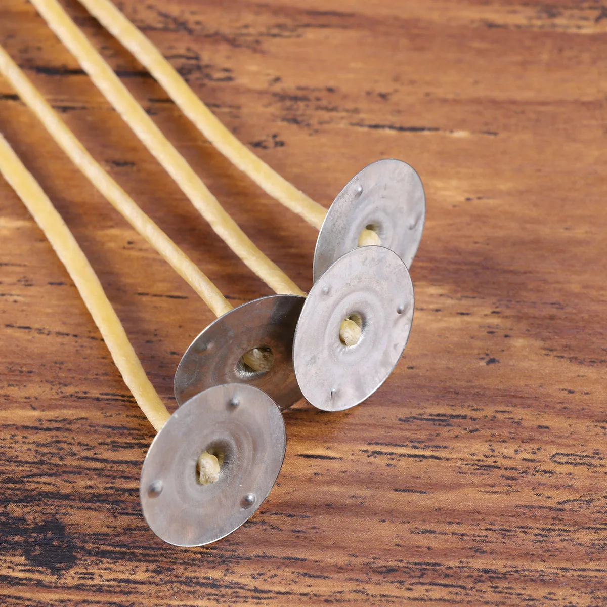 

100Pcs Beewax Wicks Pure Cotton Natural Beeswax Low Smoke Pre-Waxed Extra Long Organic Making Wick for Night