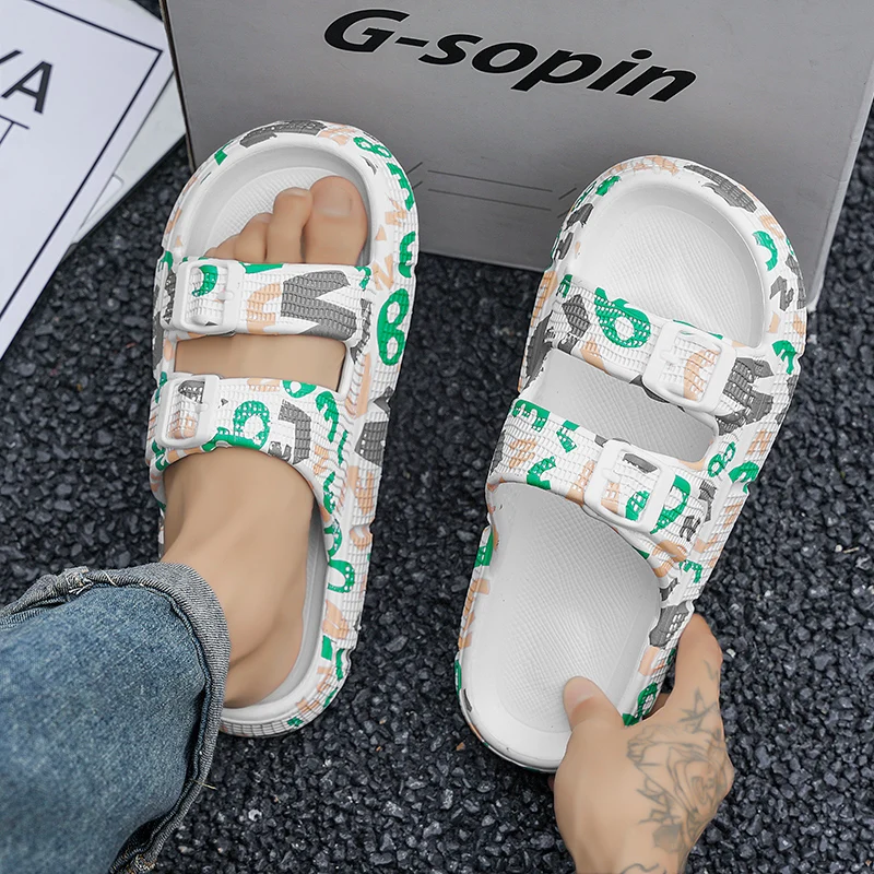

Лето 2023, новые модные и разнообразные женские уличные тапочки из ЭВА на толстой подошве с открытым носком, летние стили с мягкой подошвой, флип