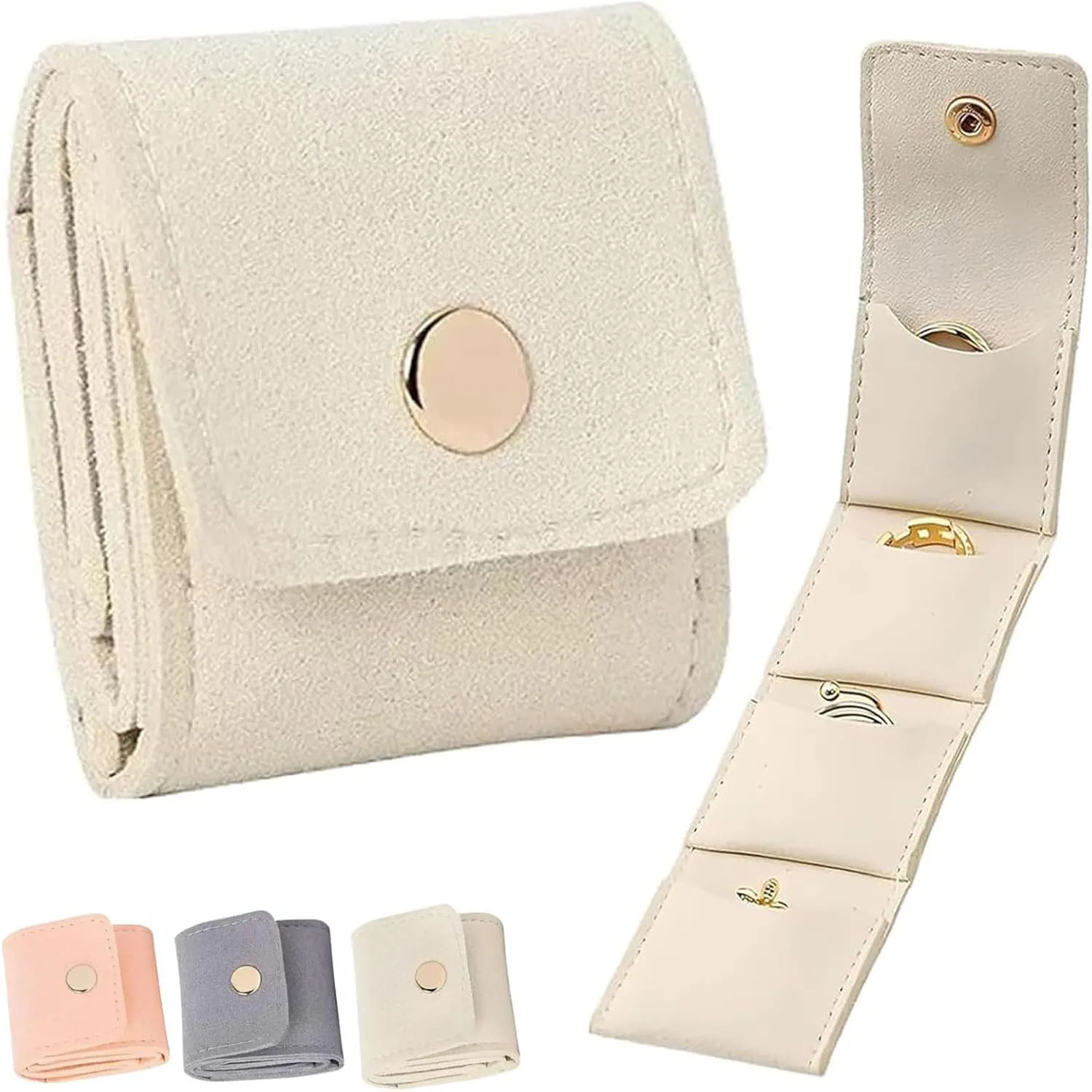 

Мини-сумка для украшений для путешествий, складной многофункциональный дорожный органайзер для ювелирных изделий с застежкой