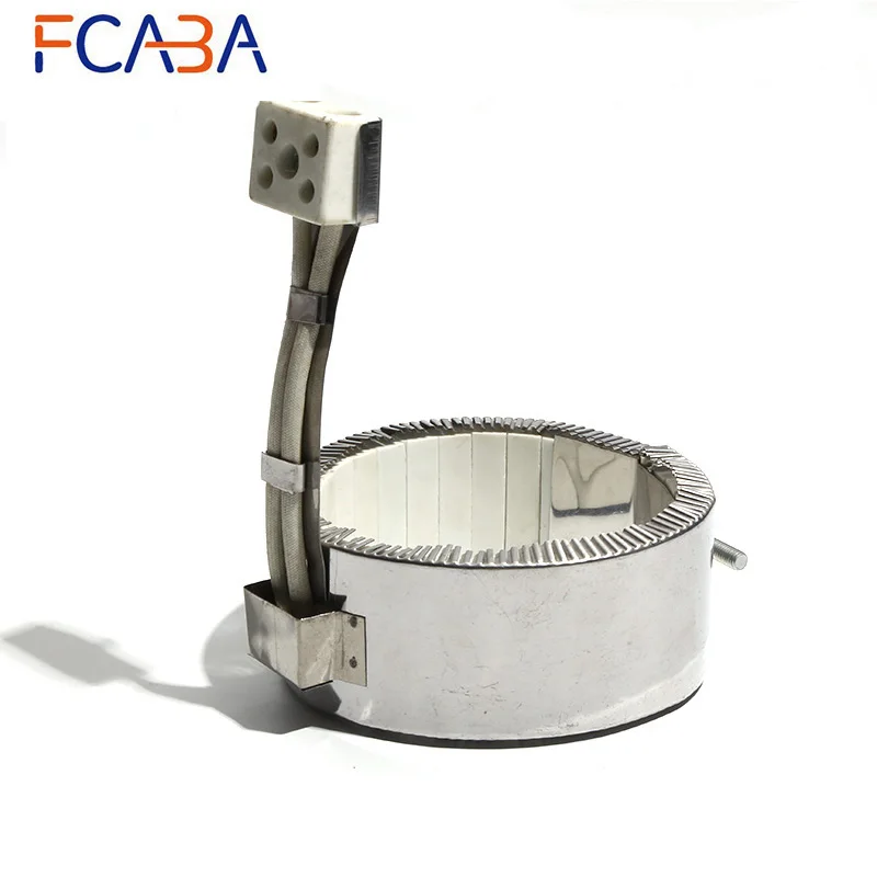 FCABA Ceramic Band Heater 100*80mm(D*H) 220V 1200W High Quantity Heating Element for Injection Molding Machine