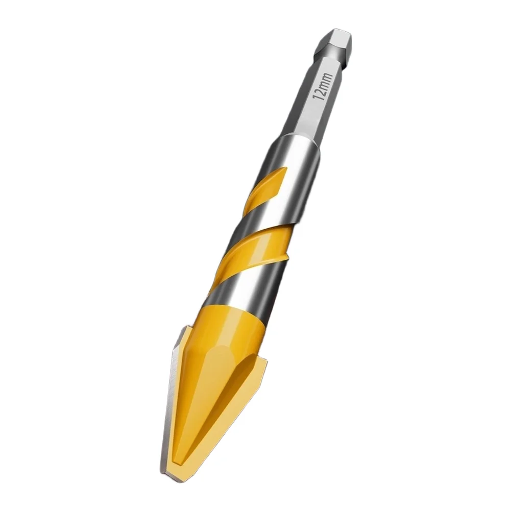 Eccentric Carbide Drill Bit Set High Hardness Alloy Triangle Head For For Tile Dry Drilling Without Water Cooling Masonry Tool