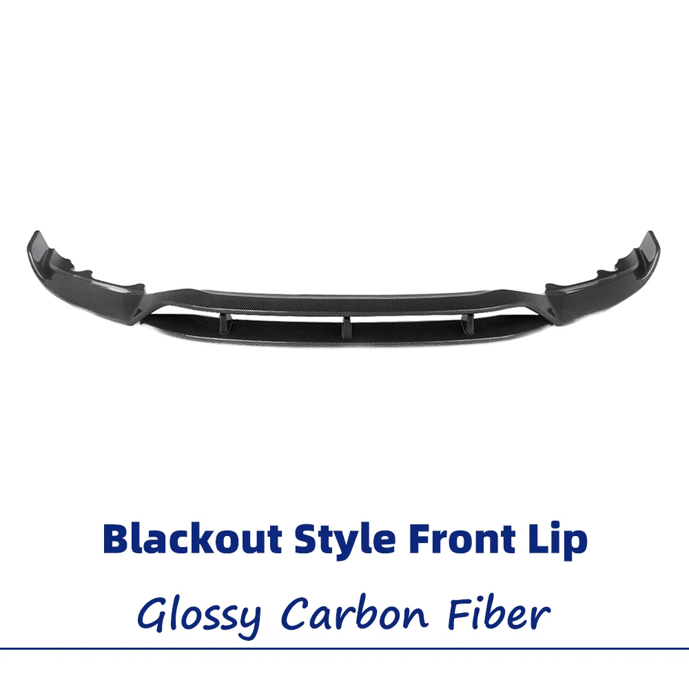 XVIP Glanzende Koolstofvezel Glanzend Zwart 4-delige Blackout Style Front Bumper Lip Spoiler Voor BMW X5 F15 2014-2019