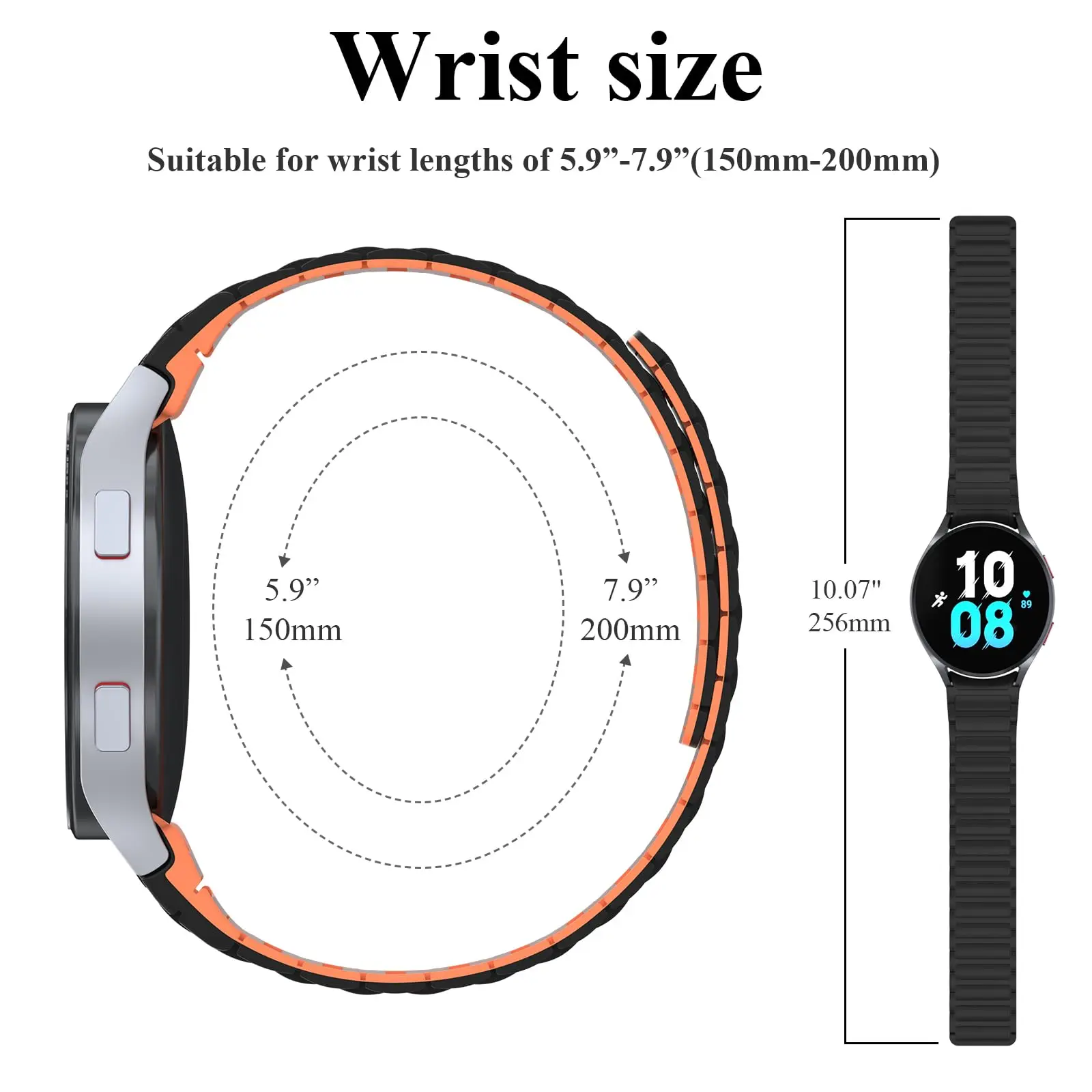 Magnetic silicone band For Samsung Galaxy Watch 7 6 5 4 Strap 40mm 44mm NO Gaps Bracelet Galaxy Watch 6 4 chassic 5 pro 46 47mm