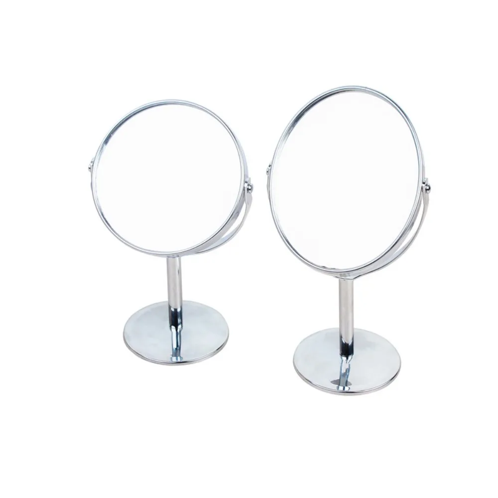 360° Rotatable Double Sided Vanity Mirror 1:2 Magnifying Oval Desktop Stand Mirror Direct Color Without Dead Corners