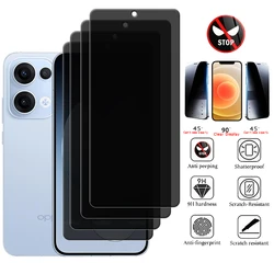 1/2/3/4Pcs For OPPO Reno 13 Glass OPPO Reno 13 Tempered Glass Protective 9H HD Privacy Anti-Spy Screen Protector Reno 13 Global