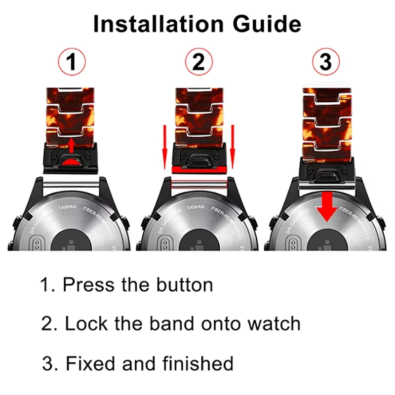 Quickfit 22 มม.26 มม.เรซิ่นสําหรับ Garmin Fenix 8X 7X 8 7 พลังงานแสงอาทิตย์ 6X 6 Pro 5X 5 Forerunner 935 945 Epix Gen2 Approach S60 62 Band