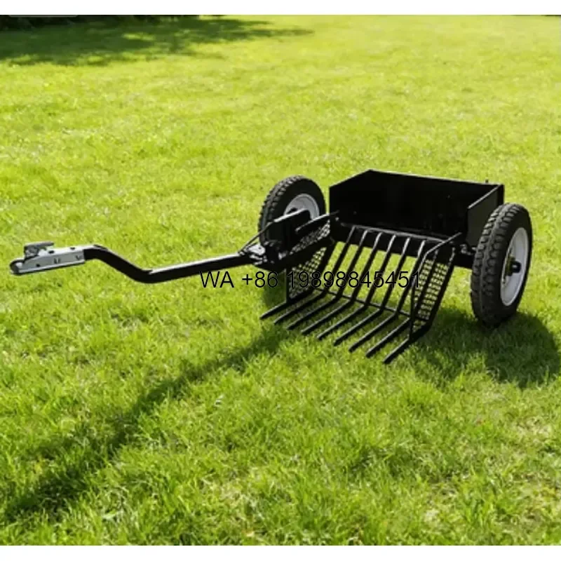 Wmwmnu 36 Inch Rock Picker for Lawn Tractor 1000 Lbs Capacity Durable Steel Rock Removal Equipment