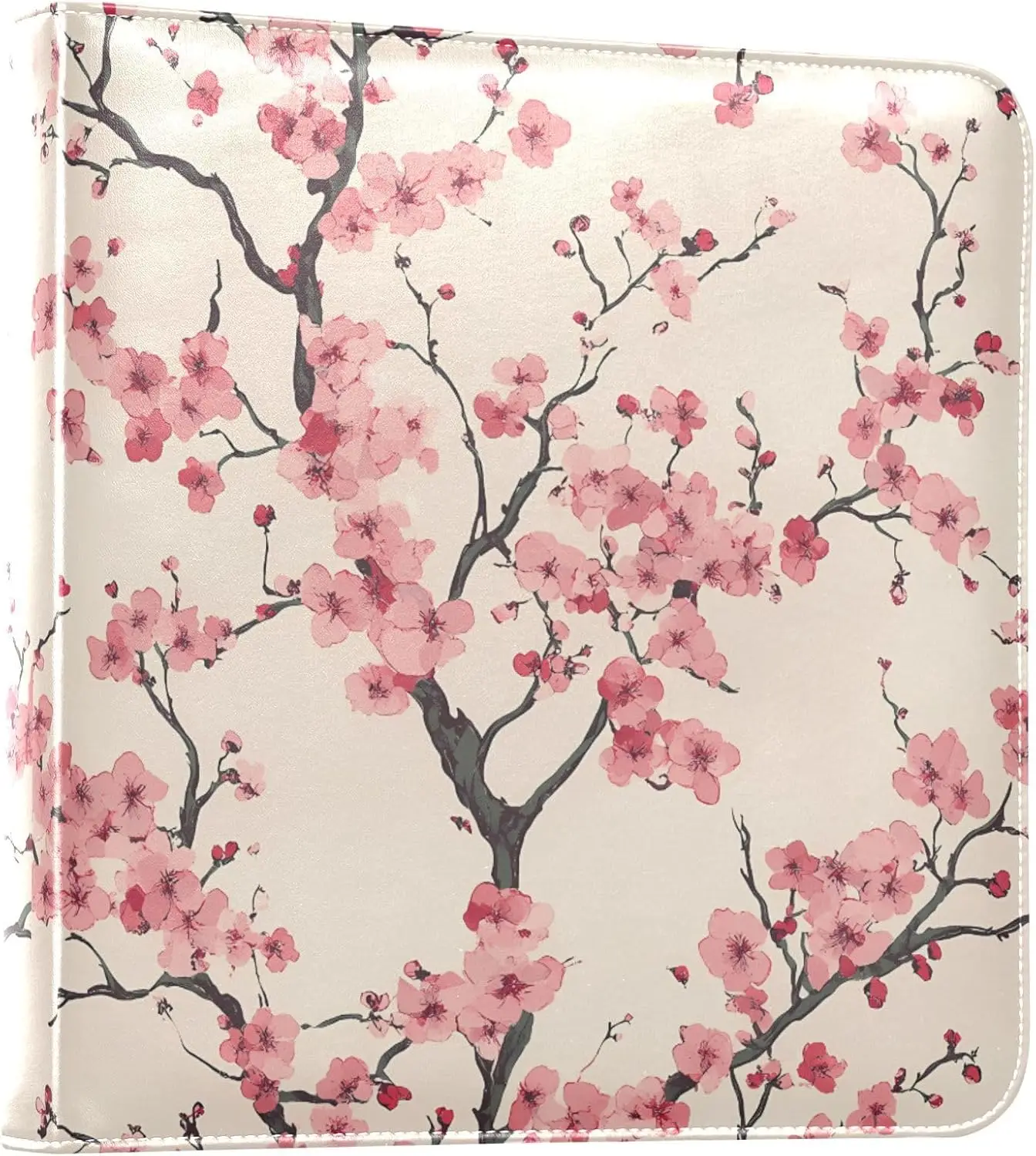 

Japan Cherry Blossoms Large Photo Album, DIY Leather Cover Scrapbook Albums for 4x6 5x7 6x8 Pictures, Self Adhesive Memo