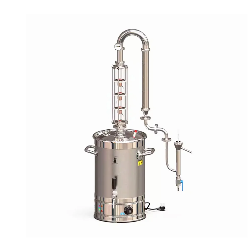 Copper Distillation Column Spirit Alembic Distiller Alcohol Distilling Equipment Vodka Still Wine Making Machine