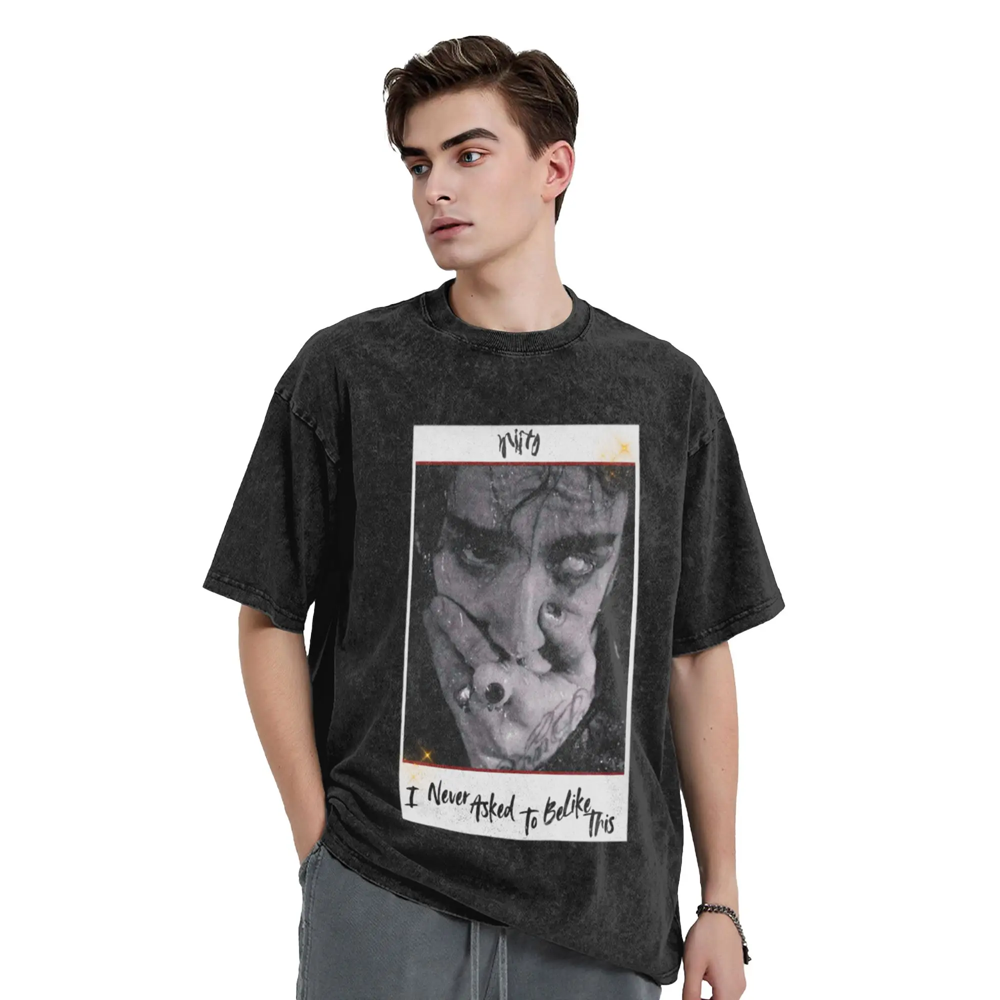 I never asked to be like this - mito Classic Stylish A T-Shirt Oversized Short Sleeve Men's Women's Cotton Tees Tops