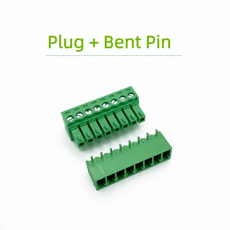 5Sets KF2EDG-3.81 Plug & Socket 15EDG 3.81mm Pitch Pluggable Terminal Block Straight Bent Pin Header 2P to 24Pins PCB Connector