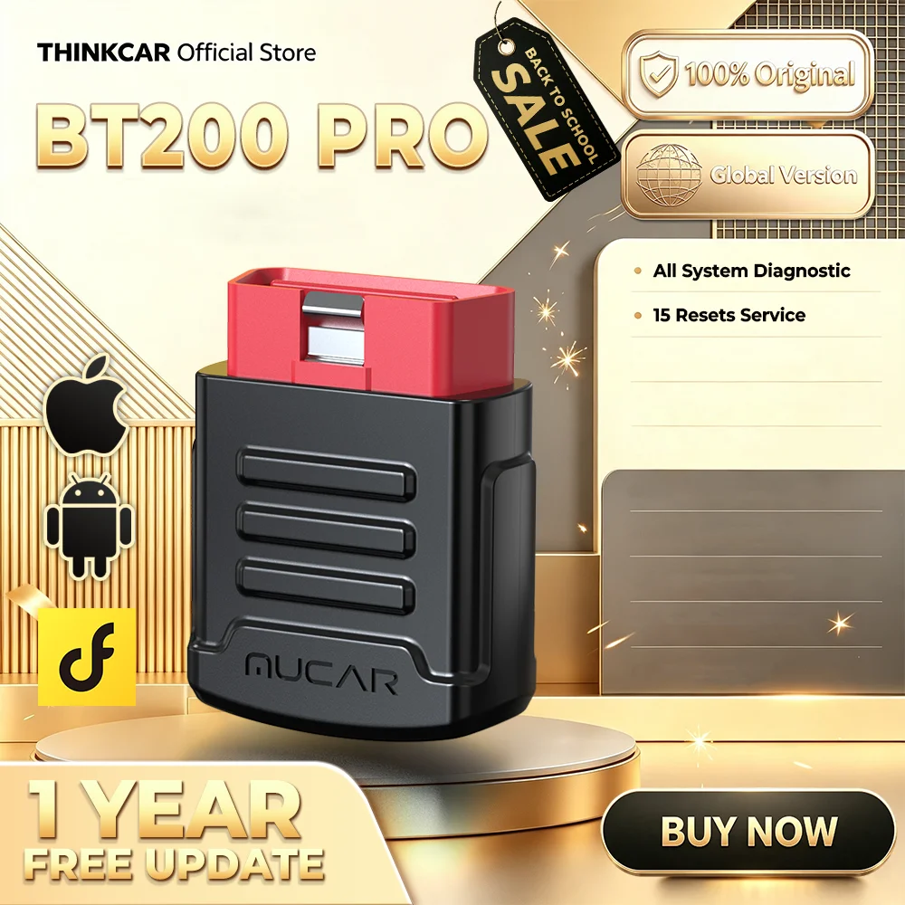 MUCAR BT200/BT200 PRO Bluetooth Auto-Diagnosegerät Öl IMMO SAS 15 Reset OBD2 Scanner Auto-Codeleser für Vollsystem-Diagnose