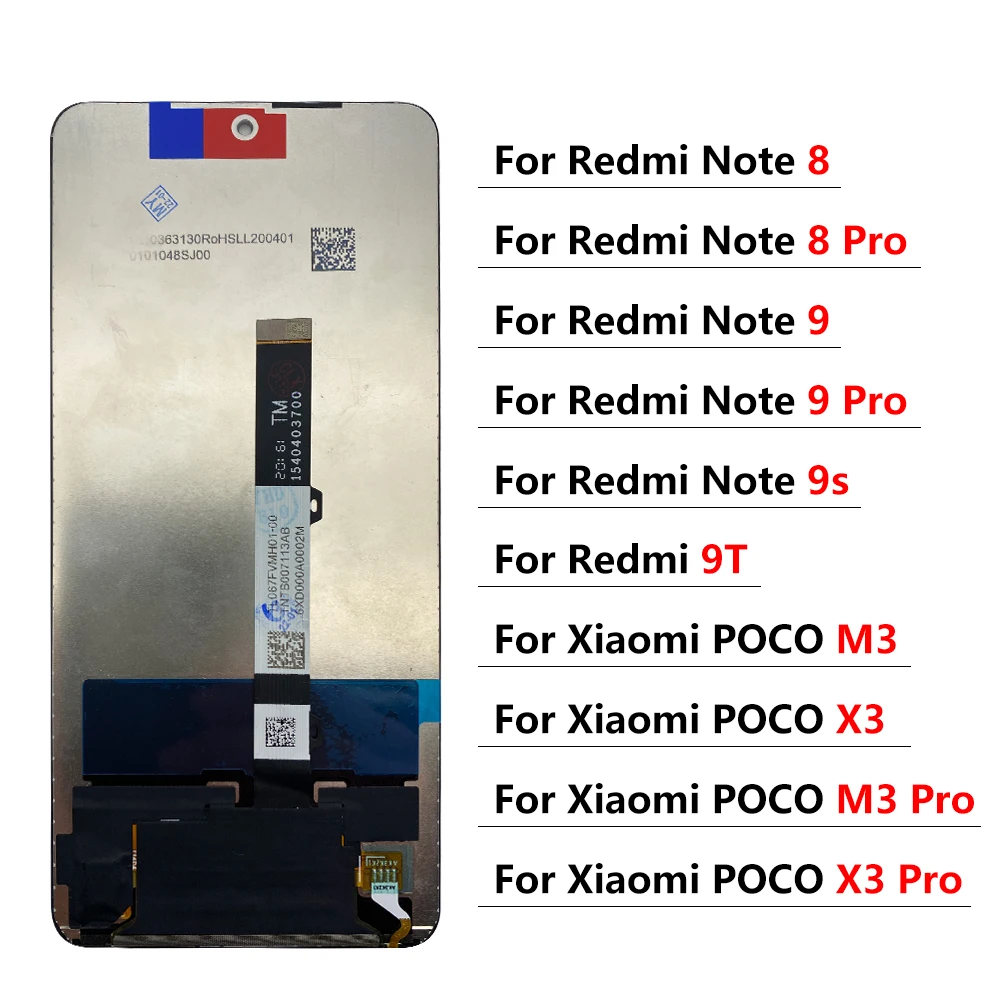 NEW Tested For Xiaomi Poco M3 X3 Pro F1 Redmi 9T Note 7 Pro 8 9 9S 10 5G LCD Display Screen Touch Panel Digitizer no frame