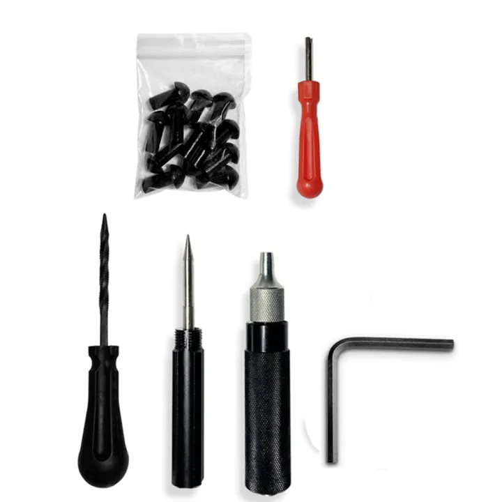 1set Car Motorcycle Tire Repair Plugger Tools Tire Wheel Repair Kit Puncture Mushroom Plug Probe Nozzle For Cars Motorcycles