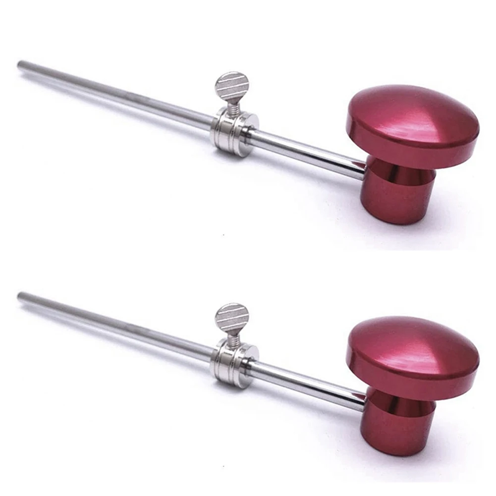 CGDS-2X Aluminum Alloy Bass Drum Pedal Beater Kick Drum Foot Pedal Beater Percussion Instrument Accessory,Red