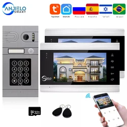 Tuya Smart App Remote Control WiFi Video Door Phone Intercom Access Control System Motion Detection With Code Keypad/RFID Card