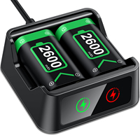 BEBONCOOL 2 x2600mAh Rechargeable Battery For Xbox Series X/S/Xbox One S/X Controller Battery For Xbox One + USB Battery Charger