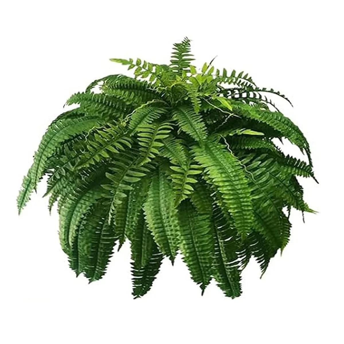 A16Z UV Resistant Lifelike Artificial Boston Fern, Artificial Ferns for Outdoors, Faux Ferns Fake Ferns Artificial Plants