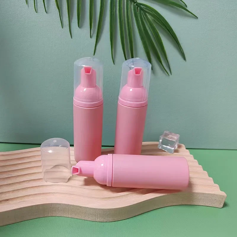 50PCS 60ML foam bottle empty Plastic Bottle Soap Dispenser Froth Shampoo Lotion Bottling Pump bottle pink wholesale