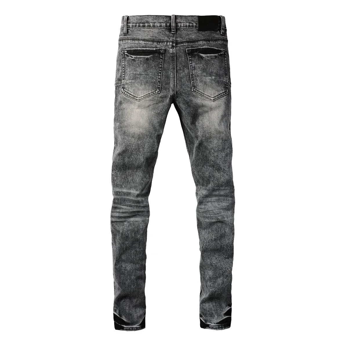 DistMurcia-Jean Déchiré à lèvent pour Homme, Pantalon Slim à Commande Haute, Streetwear Américain, Violet, Gris, Noir