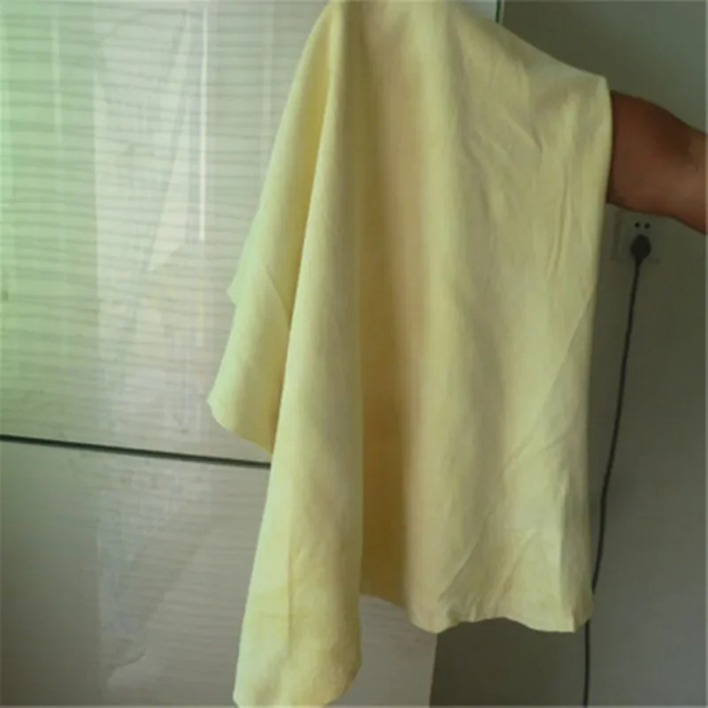 Toalhas de lavagem de carro super absorventes de camurça muti-tamanho, pano de limpeza de carro de couro de camurça natural, toalha de secagem