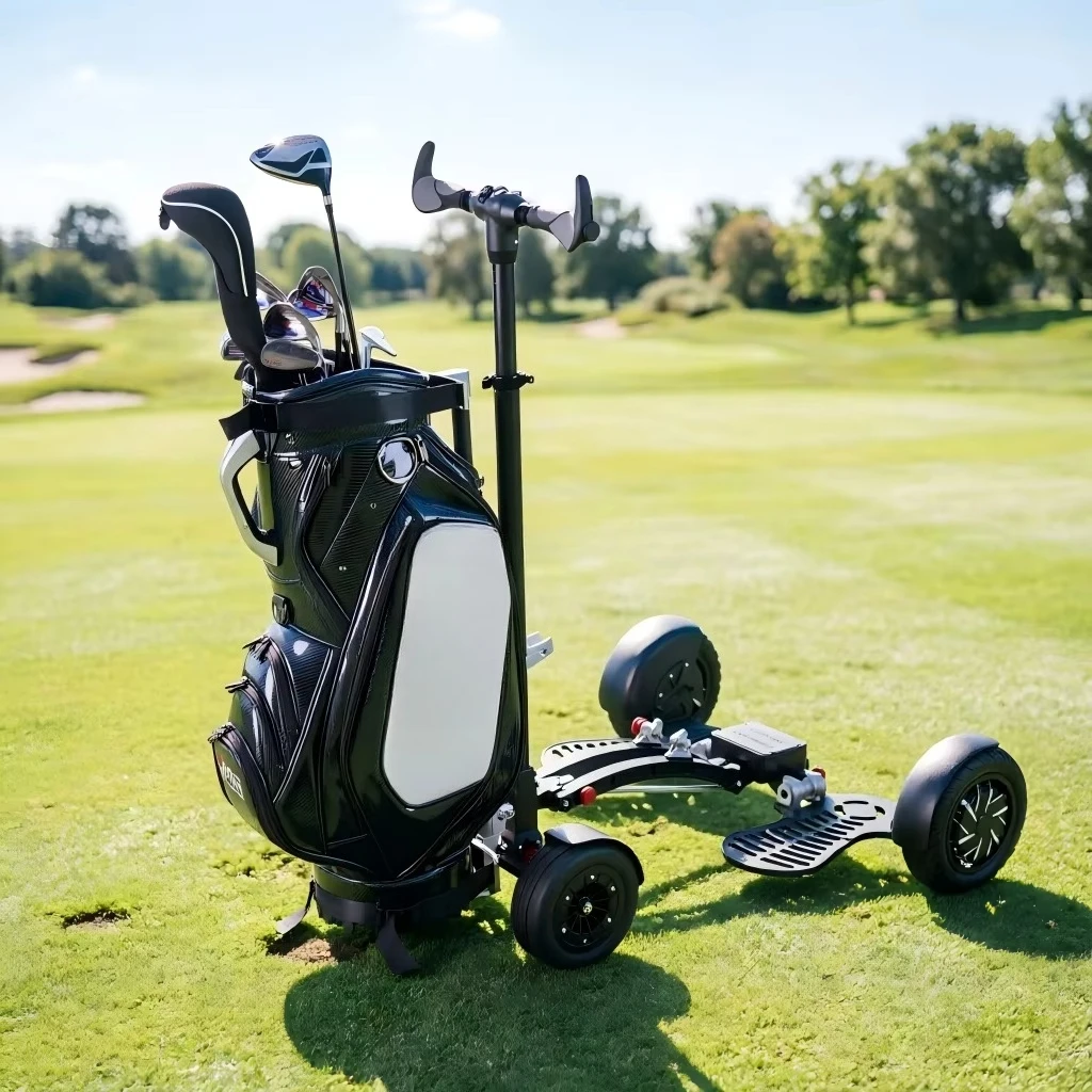 Electric Golf Scooter Golf Buggy Golf Trolley 1600W 48V Fast Folding 10 Inch Wide Tires
