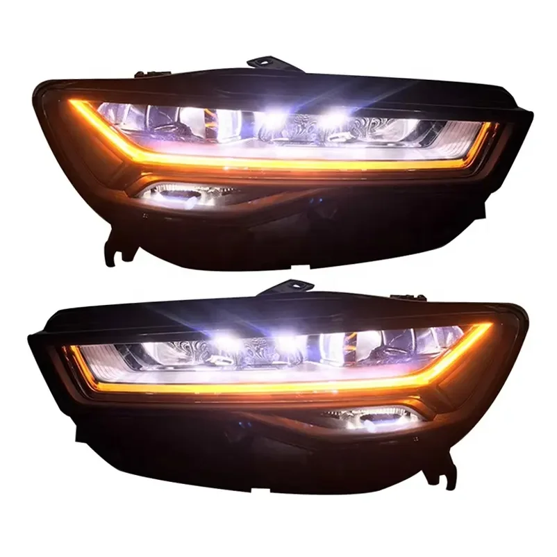 

For A6 C7 S7 LED Headlight Assembly of 2016-2019 Audi Car Front Car Headlamp OEM EU Modification 2012-2015