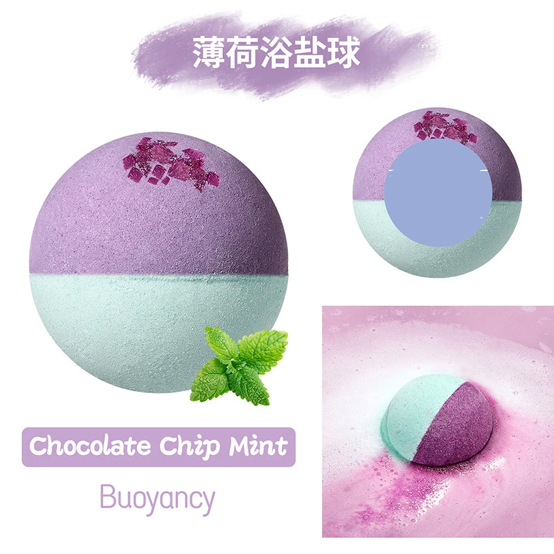 64g Mini Bath Ball Bombs Handmade Bath Sea Salt Essential Oil Aromatherapy Type Deep Body Cleaner Natural Bubble Bathroom Tools