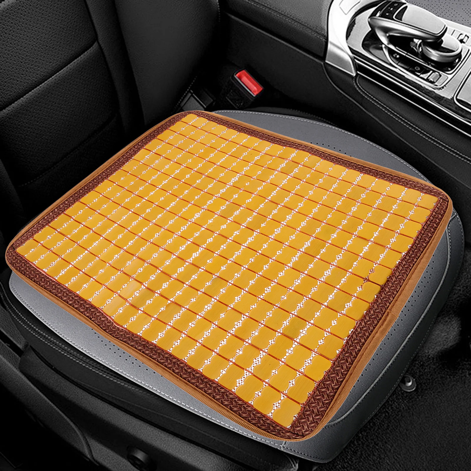

Summer Seat Cushion Cool Bamboo Mat Car Seat Pads Breathable Comfortable Outdoor Dining All Weather Bamboo Sitting Cushion