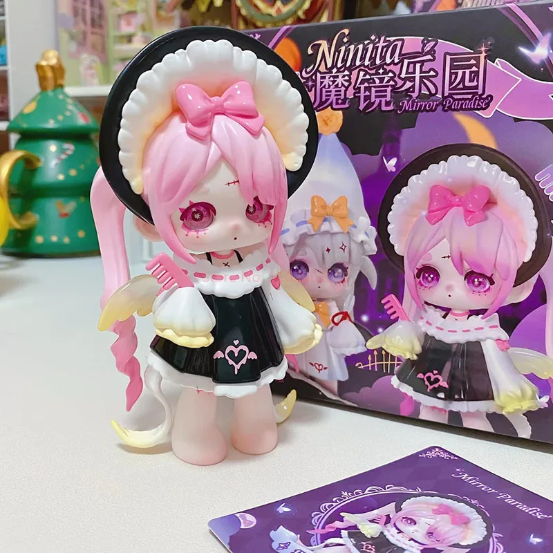 Ninita Mirror Paradise Series Blind Box Doll Surprise Action Figure Home Decor Model Mystery Ornament Trendy Toy Gifts