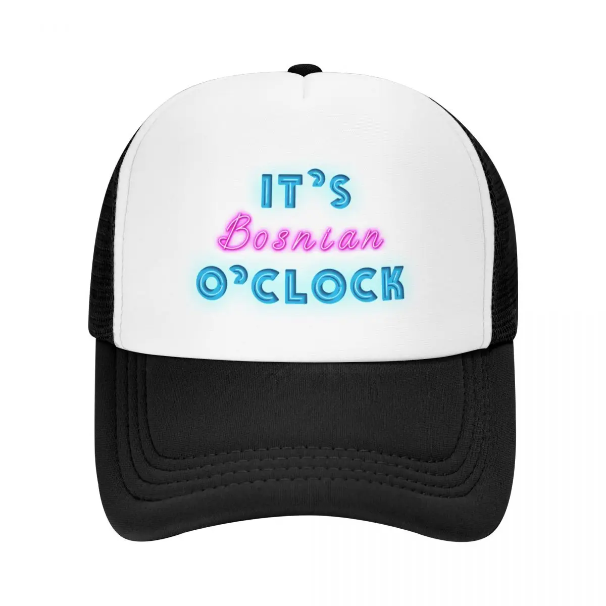 Bosnian O`clock Cool Neon Sign For Bosnian soulmate Baseball Cap Military Cap Man western Hat Sun Hats For Women Men's