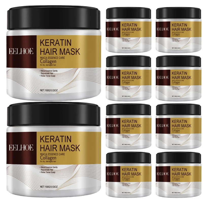 Collagen Hair Mask Keratin Hair Treatment Deep Repair Argan Oil Collagen Essence Keratin Conditioner For Dry Damaged Hair