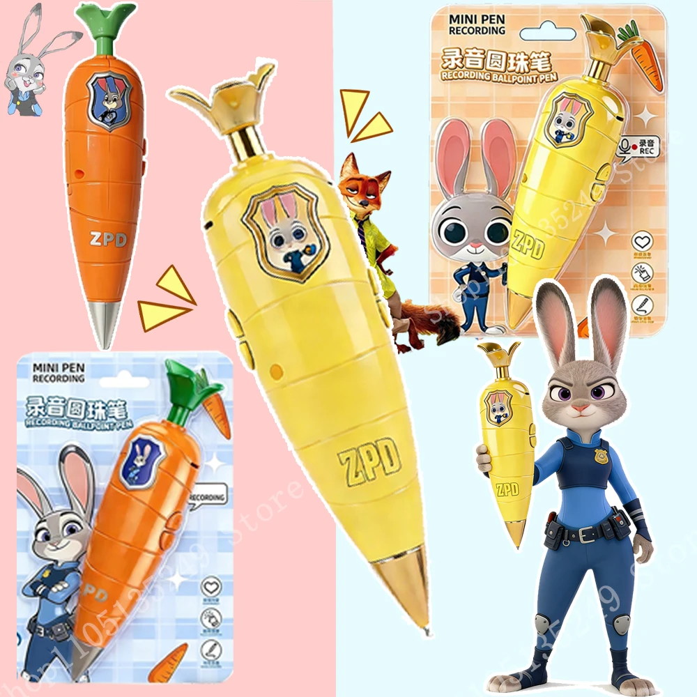 

Collector's Edition Zootopia 2 Carrot Recorder Pen (мини-рекордер на (60 секунд) | Тематическая Джуди Ника 2-в-1 | Подарок реквизита для косплея из фильма