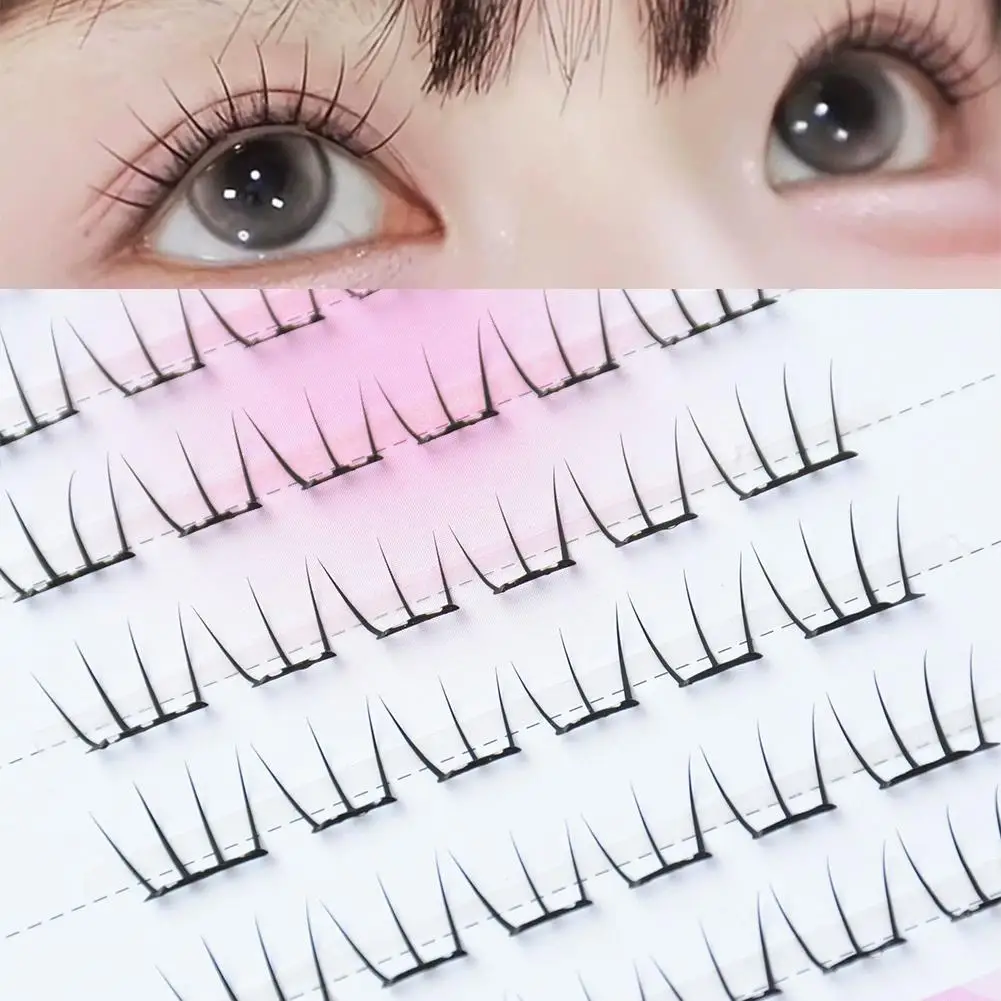 False Eyelashes Natural Curl Softness Deer Eyelashes Type Extension Sweet Makeup DIY Single Korean Segmented Lashe Tool Ido E3J0