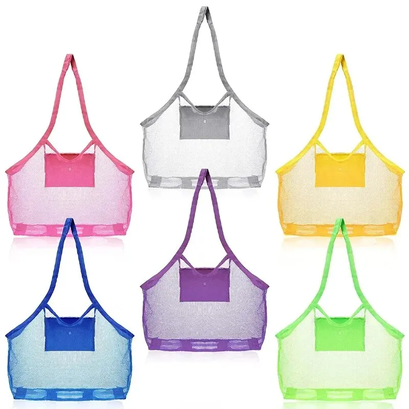 Children Sand Away Protable Mesh Bag Kids Toys Storage Bags Swimming Large Beach Bag Clothes Toy Storage Sundries Backpack