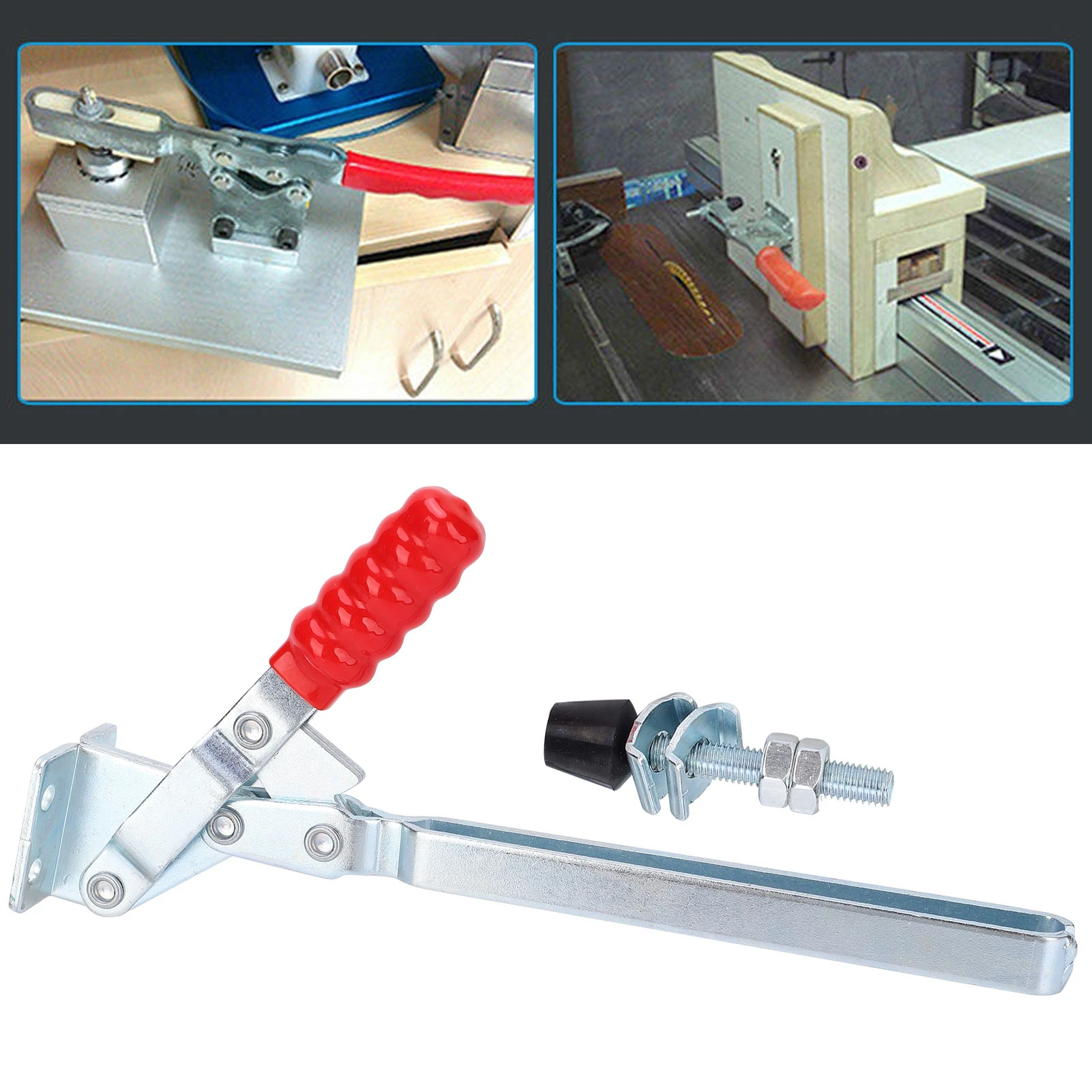 GH-101-D-15 Vertical Toggle Clamp Quick Release Hold Down Clamp Lengthened U Bar Fixture Fastening Tool for Woodworking Welding