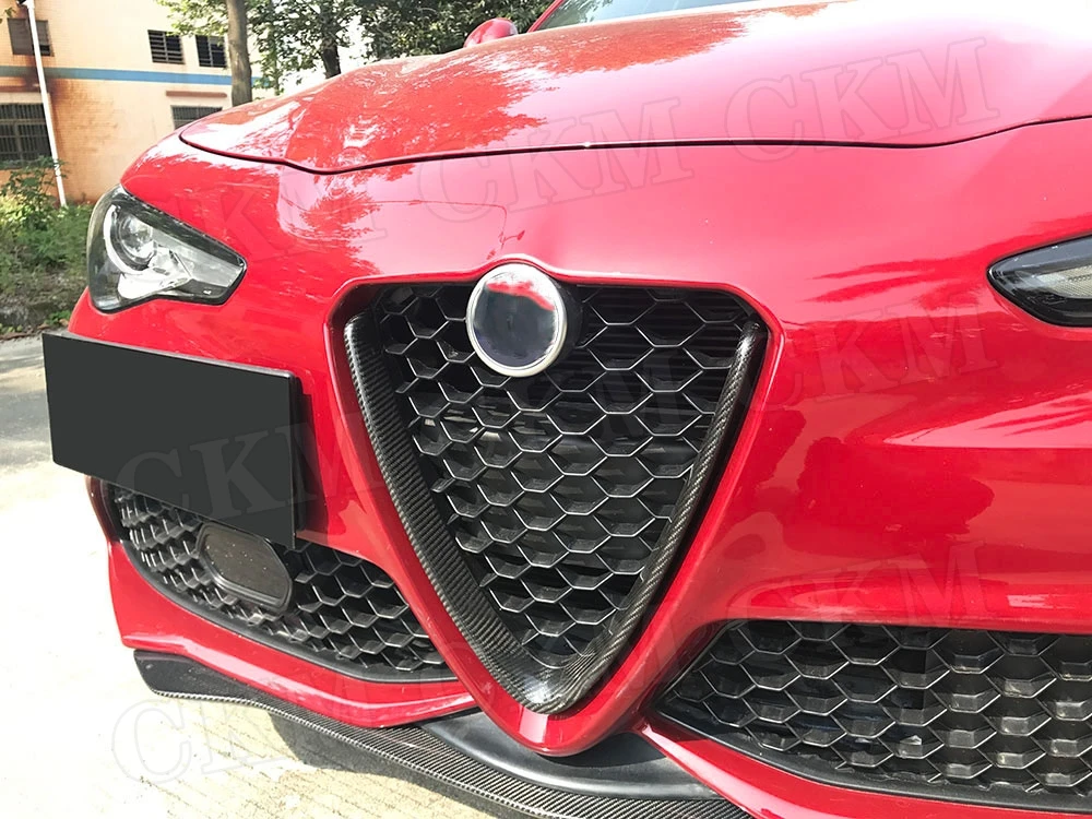 Racing Grille Front Lower Grille Frame Cover Trim Decoration for Alfa Romeo Giulia 2016 2017 2018 V Type Auto Car Decoration